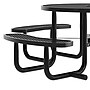 Flash Furniture Creekside Outdoor Picnic Table, 46" Round, Wheelchair Accessible, Black (SLFEMR46AH60LBK)~#|#~sp278278574_sc7