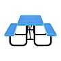 Flash Furniture Mantilla Outdoor Picnic Table, 8' Rectangular in Blue (SLFEML96H60LBL)~#|#~sp278278582_sc7
