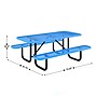 Flash Furniture Mantilla Outdoor Picnic Table, 6' Rectangular in Blue (SLFEML72H48LBL)~#|#~sp278278586_sc7