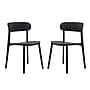 Flash Furniture Dover Stacking Patio Chairs, Curved Backrests in Black, 2/Pack (2DHF340APPBLK)~#|#~sp278278601_sc7