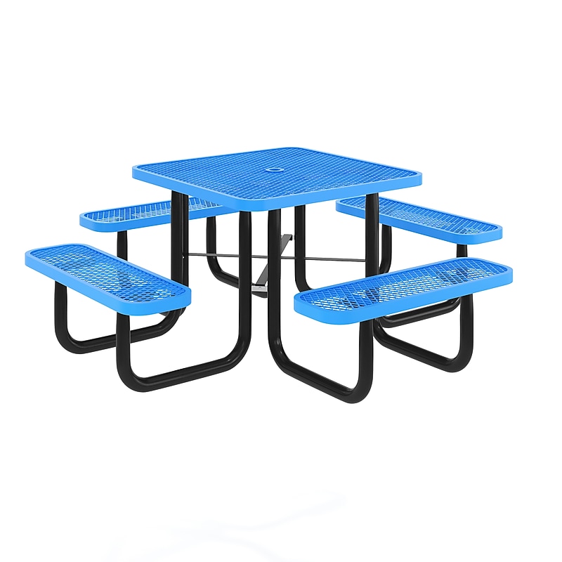 Flash Furniture Creekside Outdoor Picnic Table, 46" Square in Blue (SLFEMS46H60LBL) image 1