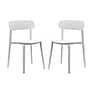 Flash Furniture Dover Stacking Patio Chairs, Curved Backrests in White, 2/Pack (2DHF340APPWH)~#|#~sp278278655_sc7