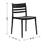 Flash Furniture Bridgeport Stacking Patio Chair, Slatted Backrest in Black (DHF317APPBLK)~#|#~sp278278673_sc7