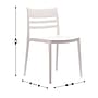 Flash Furniture Bridgeport Stacking Patio Chairs, Slatted Backrest in White, 4/Pack (4DHF317APPWH)~#|#~sp278278685_sc7