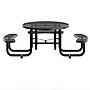 Flash Furniture Creekside Outdoor Picnic Table, 46" Round, Wheelchair Accessible, Black (SLFEMR46ADABK)~#|#~sp278278690_sc7