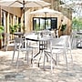 Flash Furniture Dover Stacking Patio Chairs, Curved Backrests in White, 2/Pack (2DHF340APPWH)~#|#~sp278278700_sc7