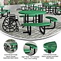 Flash Furniture Creekside Outdoor Picnic Table, 46" Round, Wheelchair Accessible, Green (SLFEMR46AH60LGN)~#|#~sp278278702_sc7