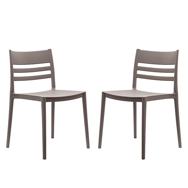 Flash Furniture Bridgeport Stacking Patio Chairs, Gray, 2/Set (2DHF317APPGRY) image 1