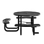 Flash Furniture Creekside Outdoor Picnic Table, 46" Round, Wheelchair Accessible, Black (SLFEMR46AH60LBK)~#|#~sp278278709_sc7