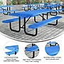 Flash Furniture Mantilla Outdoor Picnic Table, 8' Rectangular in Blue (SLFEML96H60LBL)~#|#~sp278278731_sc7