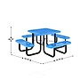 Flash Furniture Creekside Outdoor Picnic Table, 46" Square in Blue (SLFEMS46H60LBL)~#|#~sp278278741_sc7
