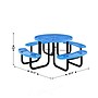Flash Furniture Creekside Outdoor Picnic Table, 46" Round Blue (SLFEMR46H60LBL)~#|#~sp278278742_sc7