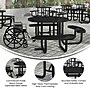 Flash Furniture Creekside Outdoor Picnic Table, 46" Round, Wheelchair Accessible, Black (SLFEMR46ADABK)~#|#~sp278278766_sc7