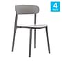 Flash Furniture Dover Stacking Patio Chairs, Curved Backrests in Gray, 4/Pack (4DHF340APPGRY)~#|#~sp278278769_sc7