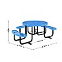 Flash Furniture Creekside Outdoor Picnic Table, 46" Round, Wheelchair Accessible, Blue (SLFEMR46AH60LBL)~#|#~sp278278780_sc7