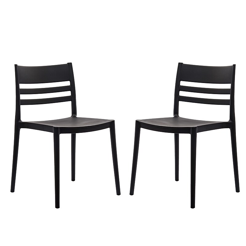 Flash Furniture Bridgeport Stacking Patio Chairs, 2/Set (2DHF317APPBLK) image 1