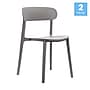 Flash Furniture Dover Stacking Patio Chairs, Curved Backrests in Gray, 2/Pack (2DHF340APPGRY)~#|#~sp278278805_sc7