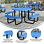 Flash Furniture Creekside Outdoor Picnic Table, 46" Round Blue (SLFEMR46BL)~#|#~sp278278806_sc7
