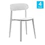 Flash Furniture Dover Stacking Patio Chairs, Curved Backrests in White, 4/Pack (4DHF340APPWH)~#|#~sp278278809_sc7