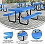 Flash Furniture Mantilla Outdoor Picnic Table, 6' Rectangular in Blue (SLFEML72H48LBL)~#|#~sp278278822_sc7