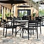 Flash Furniture Bridgeport Stacking Patio Chair, Slatted Backrest in Black (DHF317APPBLK)~#|#~sp278278833_sc7