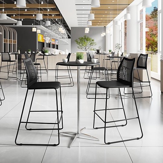 Flash Furniture HERCULES Plastic Air-Vent Back Bar Stool, Black (RUT498ABSBK)~#|#~sp278351220_sc7