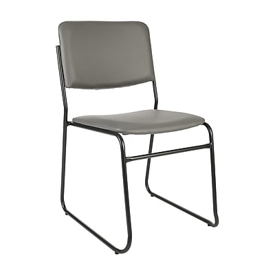 Flash Furniture HERCULES Series Vinyl Stacking Chair, Gray (XU8700GRYBVYL30) Simolary simolary.com