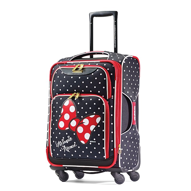American Tourister Disney 21" Minnie Mouse Red Bow Suitcase, 4-Wheeled Spinner, Multicolored (67614-4754) image 1