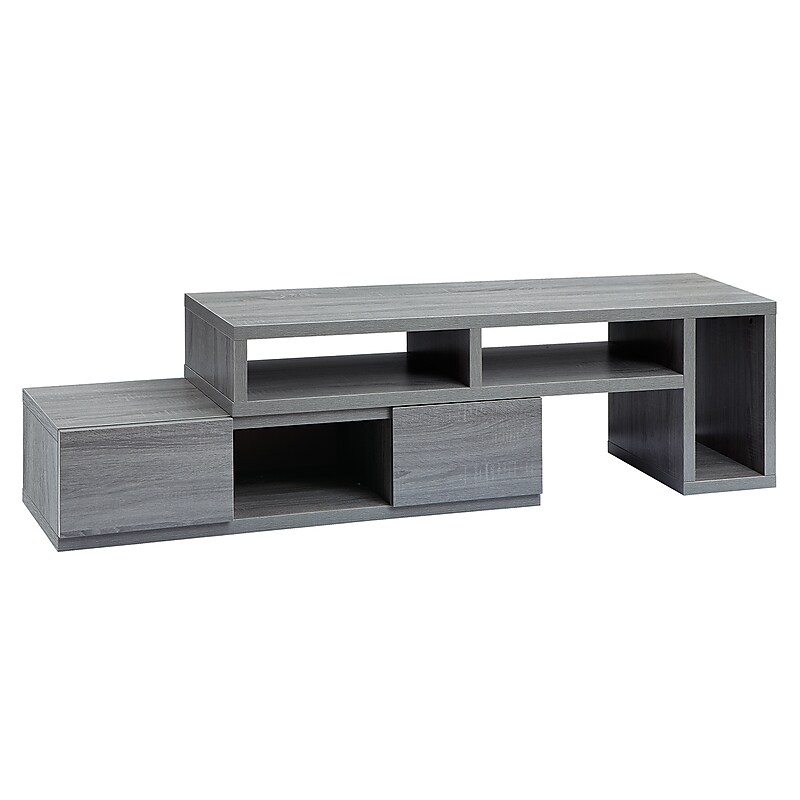 Techni Mobili Manufactured Wood Console TV Stand, Screens up to 65", Gray (RTA-7050-GRY) image 1