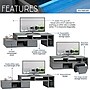 Techni Mobili Manufactured Wood Console TV Stand, Screens up to 65", Gray (RTA-7050-GRY)~#|#~sp28111357_sc7