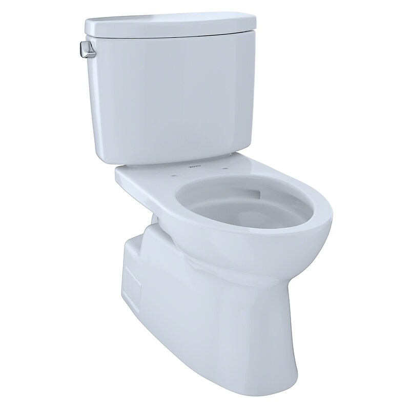 Toto Vespin II Two-Piece Elongated 1.28 GPF Universal Height Skirted Design Toilet with CeFiONtect, Cotton White - CST474CEFG#01 image 1