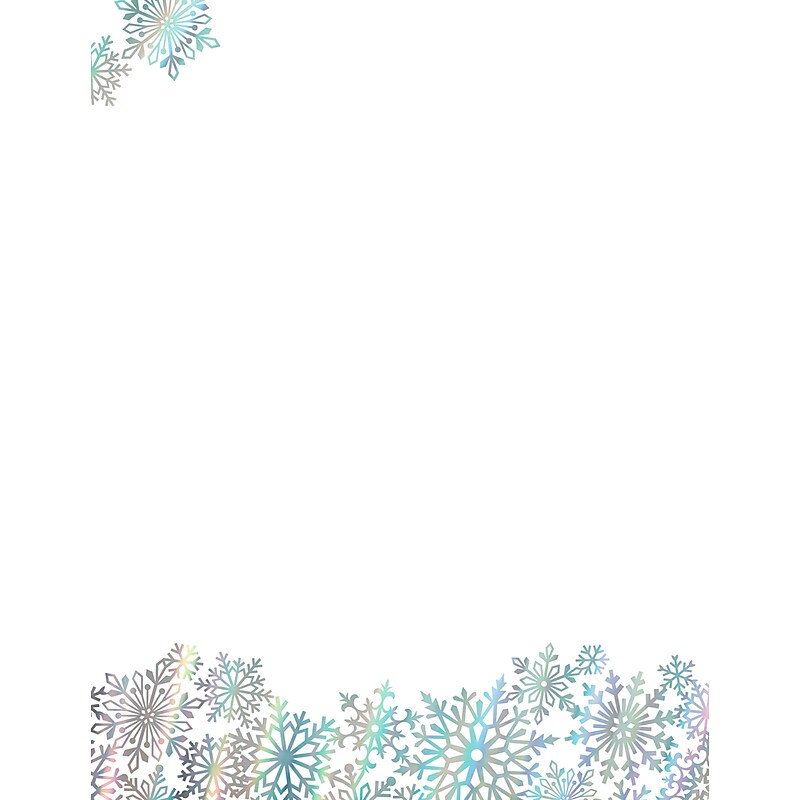 Great Papers! Rainbow Foil Snowflake Holiday Letterhead, 8.5" x 11", 40/Pack (2018017) image 1