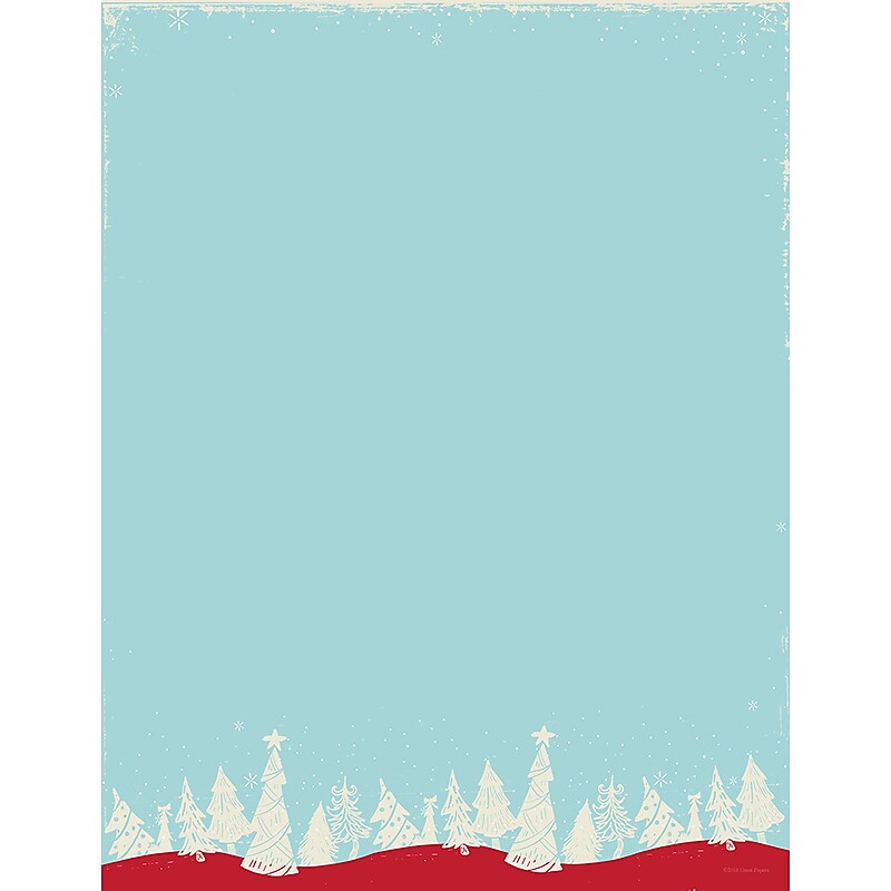 Great Papers!® Christmas Forest Holiday Letterhead, 8.5" x 11", 80/Sheets (2018019) image 1