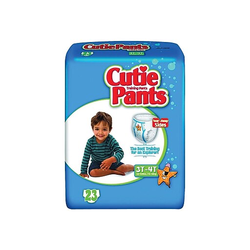 CutiePants Refastenable Training Pants for Boys, Size 3T/4T, 92 count