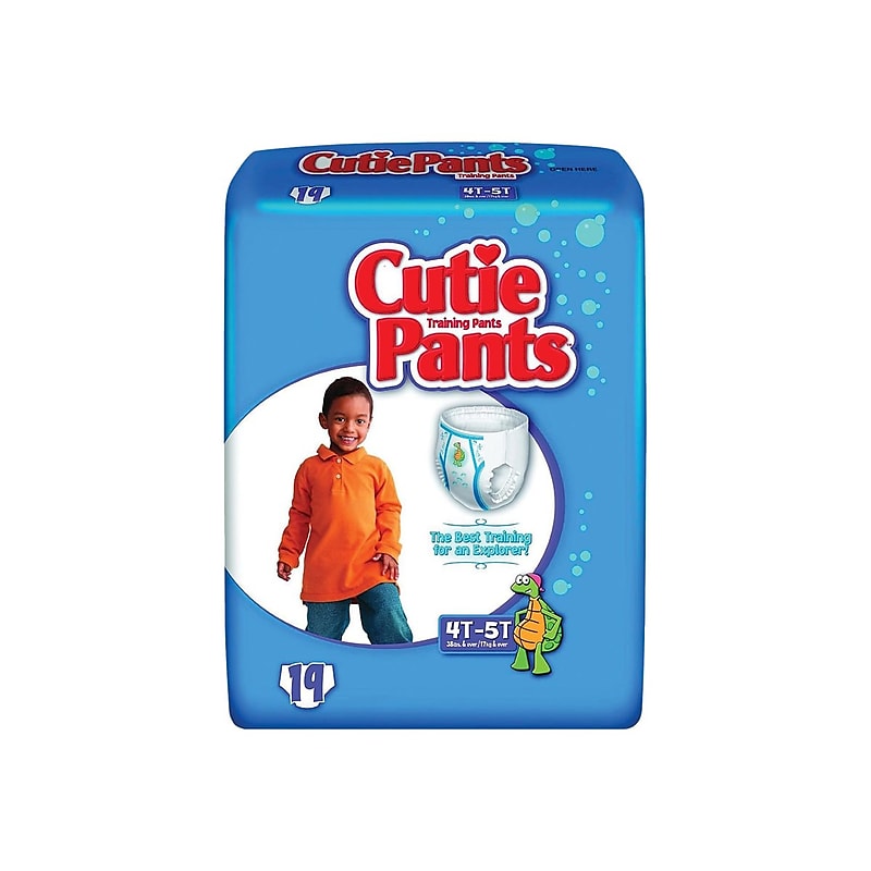 CutiePants Refastenable Training Pants for Boys, Size 4T/5T, 104 count (CR9007) image 1