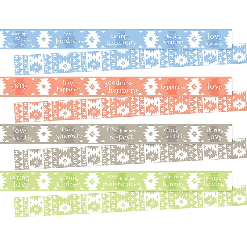 Barker Creek Double-Sided Border Set, 35" x 3", Celebrate Thoughtfulness, 4 designs, 48/Set (BC3867) image 1