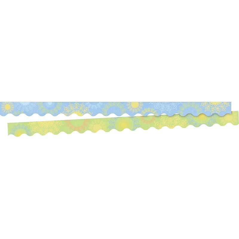 Barker Creek Double-Sided Scalloped Border, 36"' x 2.25", Mindfulness Sunrise, 13/Pack (BC928) image 1