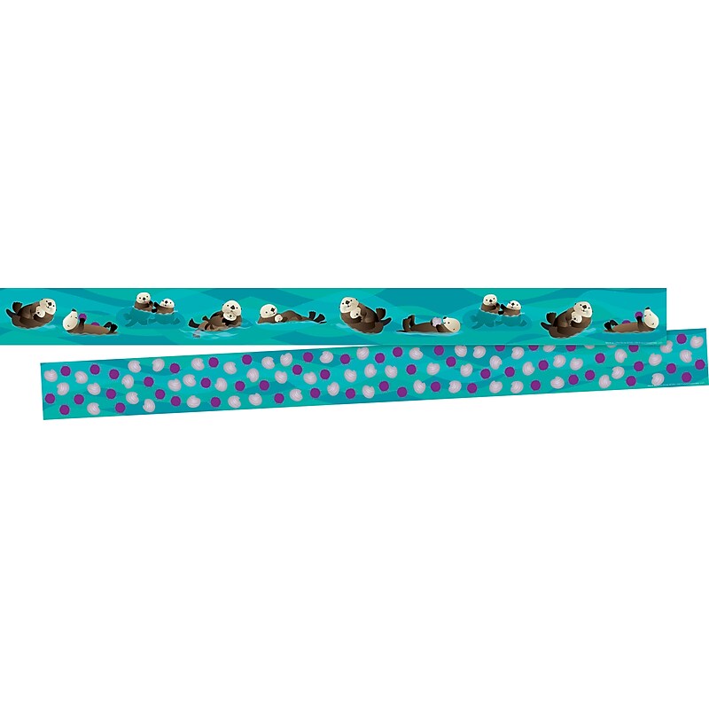 Barker Creek Double-Sided Border, 35" x 3", Otters, 12/Pack (930) image 1