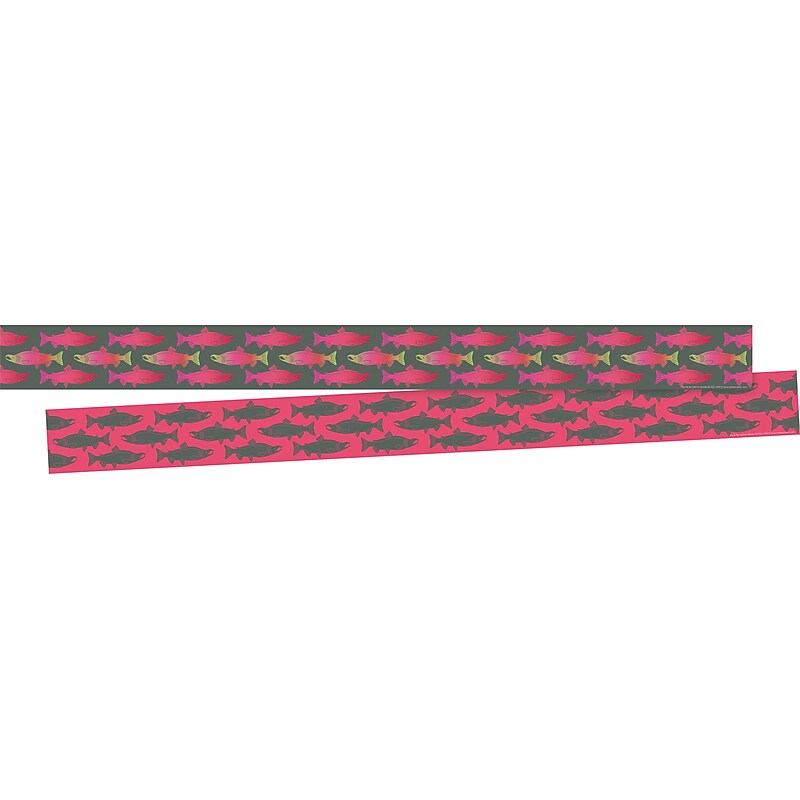 Barker Creek Double-Sided Border, 35" x 3", Salmon, 12/Pack (932) image 1