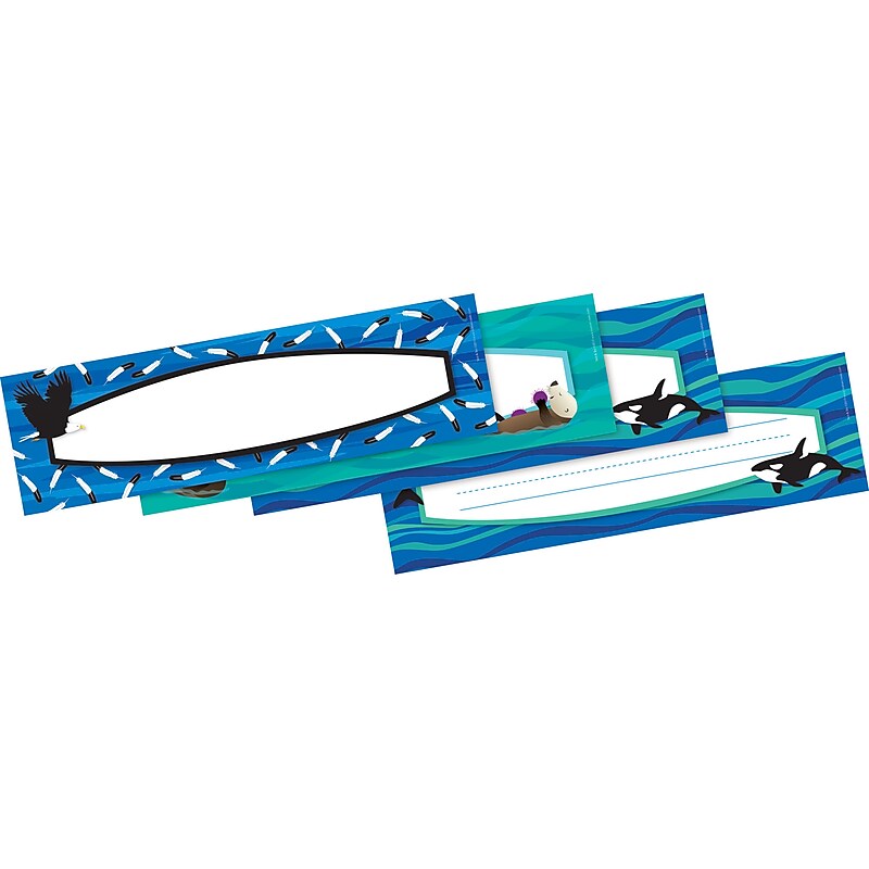 Barker Creek Sea & Sky School Name Plates, 12" x 3.5", 36/Pack (1449) image 1