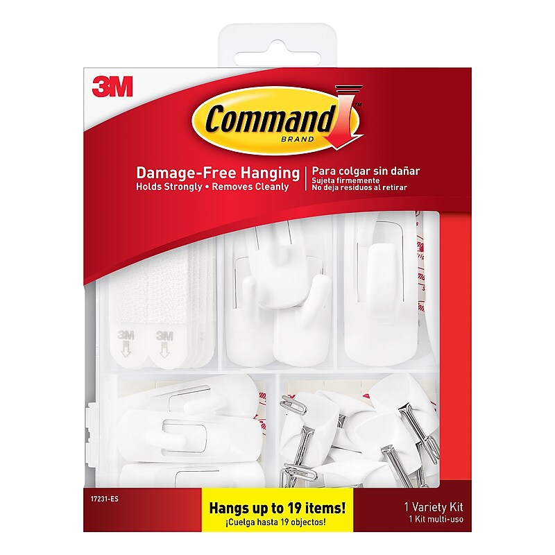 Command Assorted Hook Kit, White, 54/Pack (17231-ES) image 1
