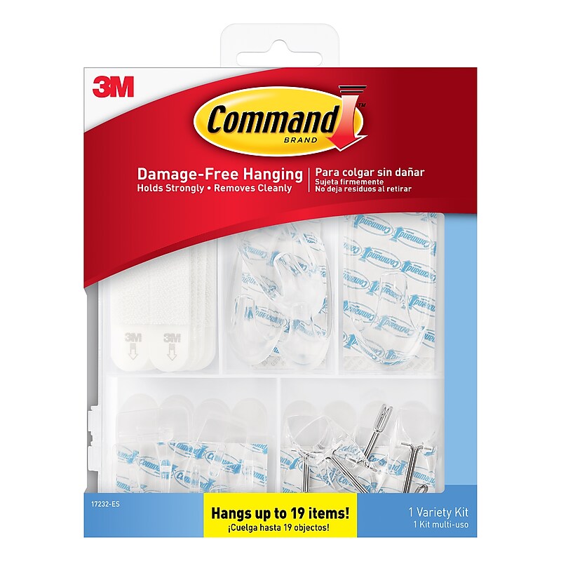 Command Assorted Hook Kit, Clear, 53/Pack (17232-ES) image 1