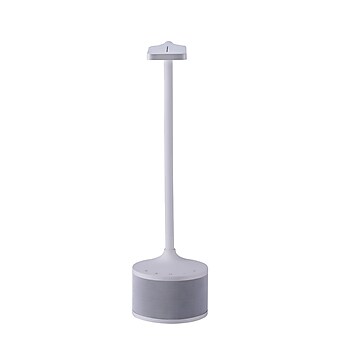 Bostitch LED Desk Lamp with Bluetooth Speaker & USB Charging Port, 14.63"H, White (VLED1817-BOS)