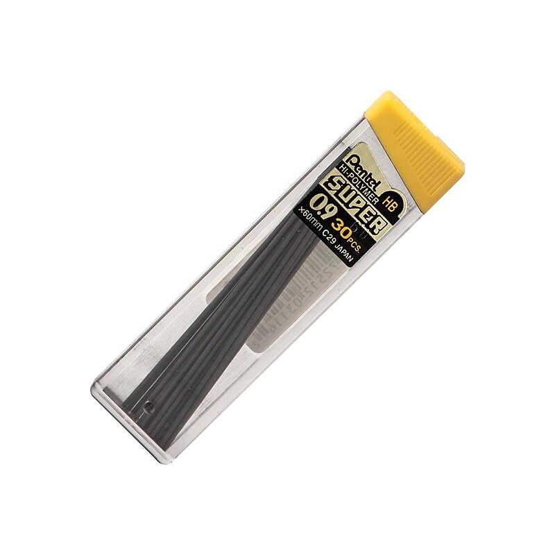 Pentel Super Hi-Polymer Lead Refill, 0.9mm, 30/Leads, 3/Pack (C29BPHB3) image 1