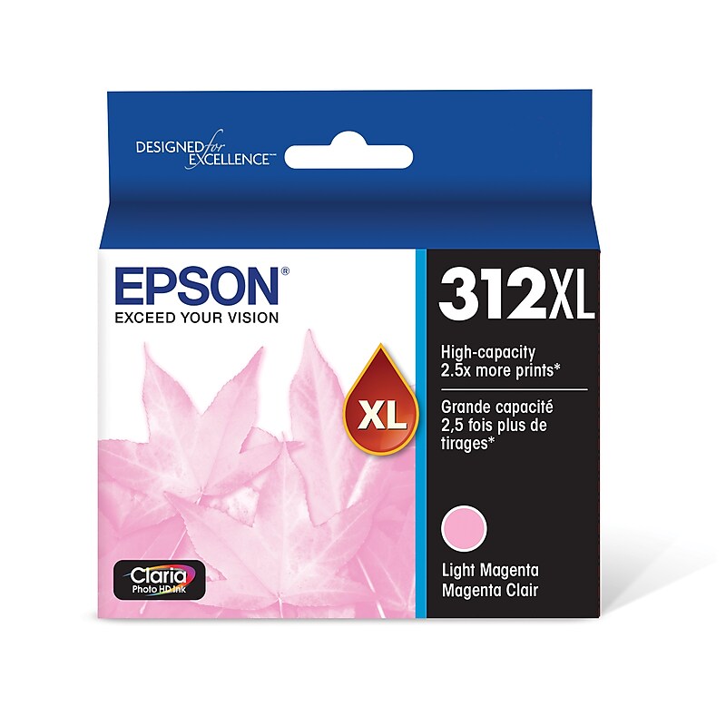 Epson T312XL Light Magenta High Yield Ink Cartridge image 1
