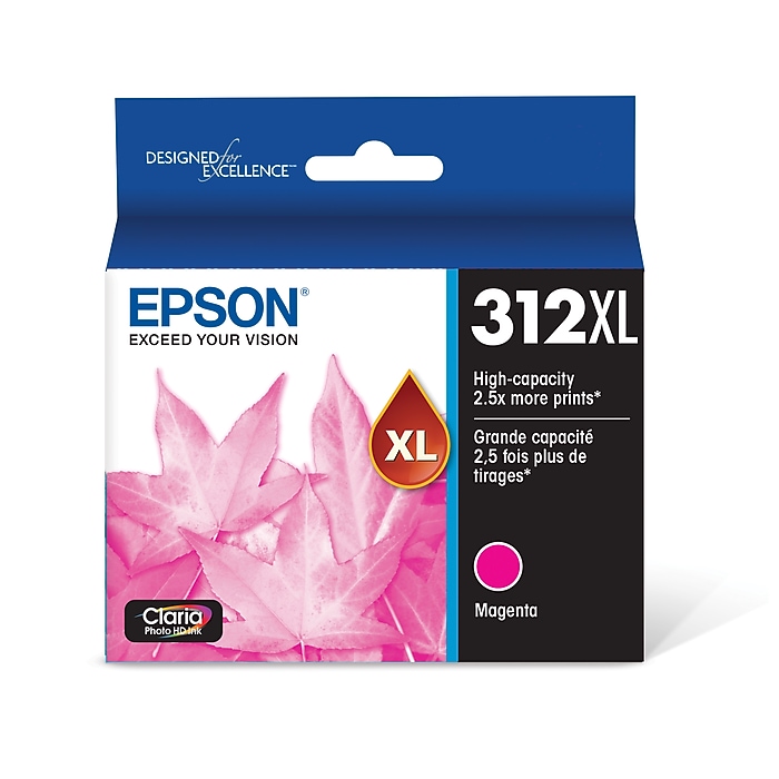 サイユイ・インク・バイオレットレッド Epson T312XL Magenta High Yield Ink Cartridge | Staples