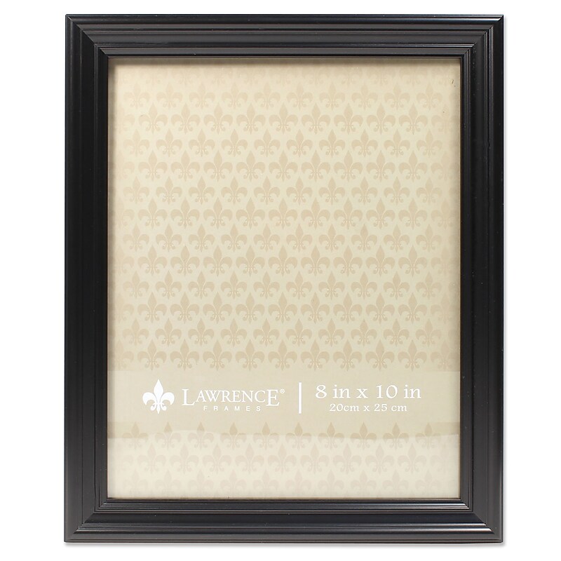 Lawrence Frames 8" x 10" Classic Detailed Picture Frame, Black (535480) image 1