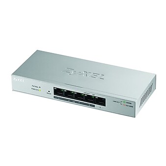 Zyxel GS1200-5HP Managed 5-Port Gigabit PoE+ Desktop Ethernet Switch, Gray