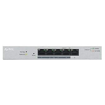 ZyXEL GS1200 8-Port Gigabit Ethernet Managed Switch, 10/100/1000 Mbps, Gray (GS12008HP)
