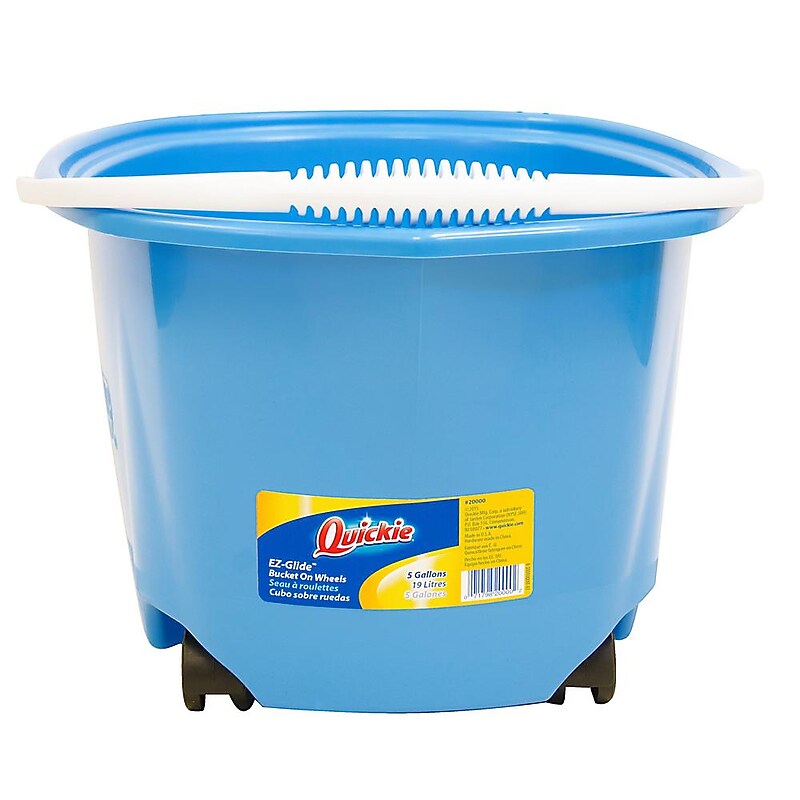 Quickie EZ-Glide Bucket on Wheels, 20 Quart, Blue (20000ZQK) image 1